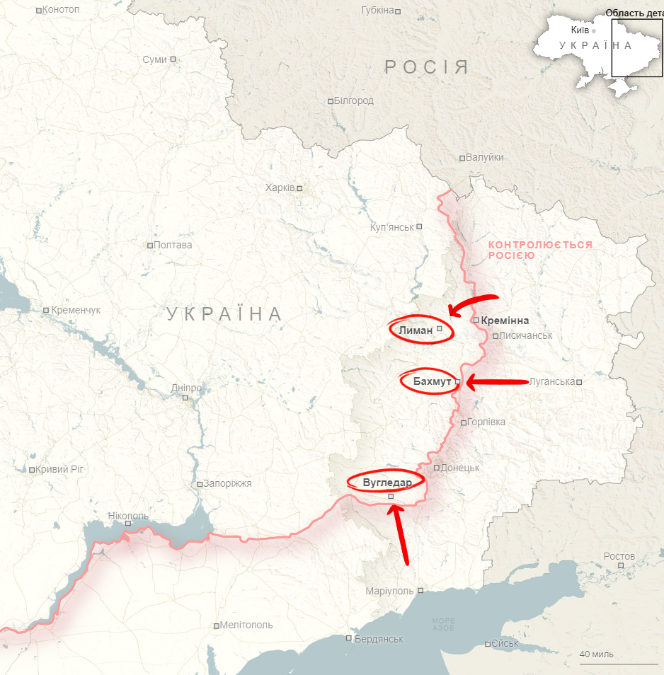 Можливі бойові дії у Російсько-Українській війні.
